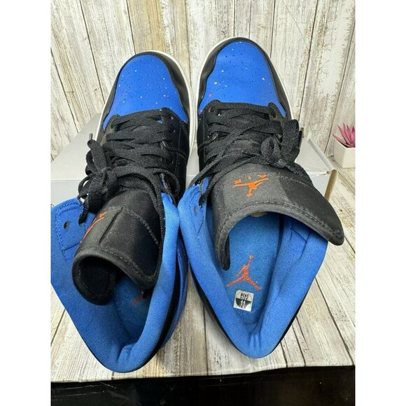 Nike Air Jordan 1 Mid Royal Paint Splatter 554724-048 Mens Size 11 - Picture 6 of 10